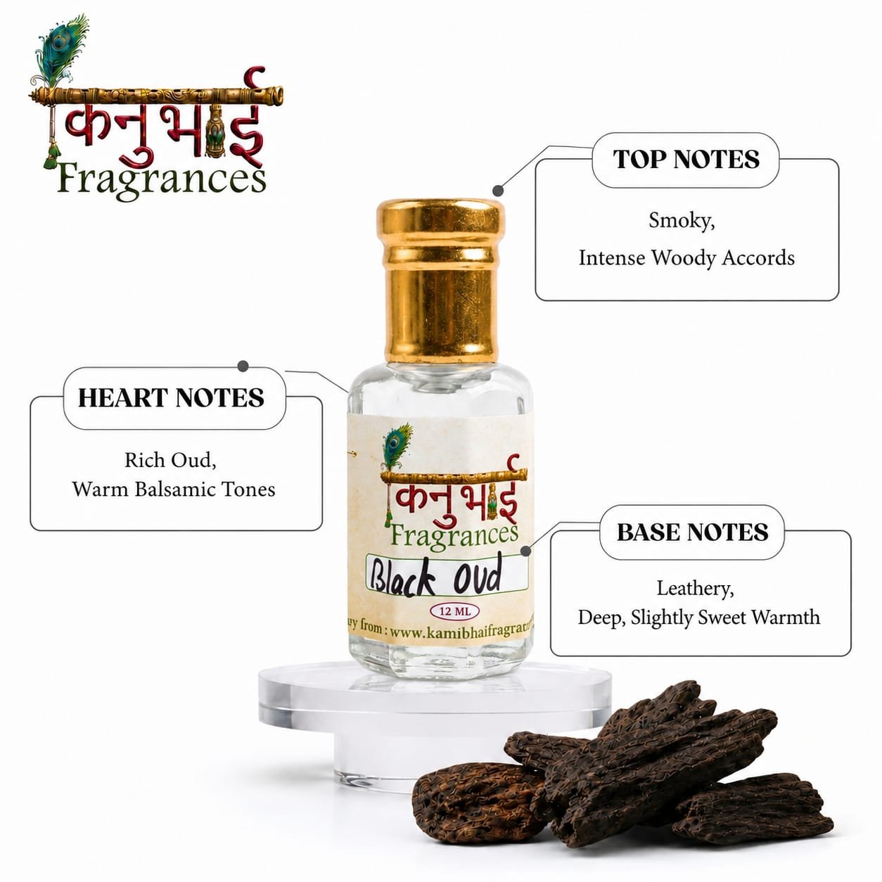 Kanu Bhai Premium Black Oud Attar - Image 2