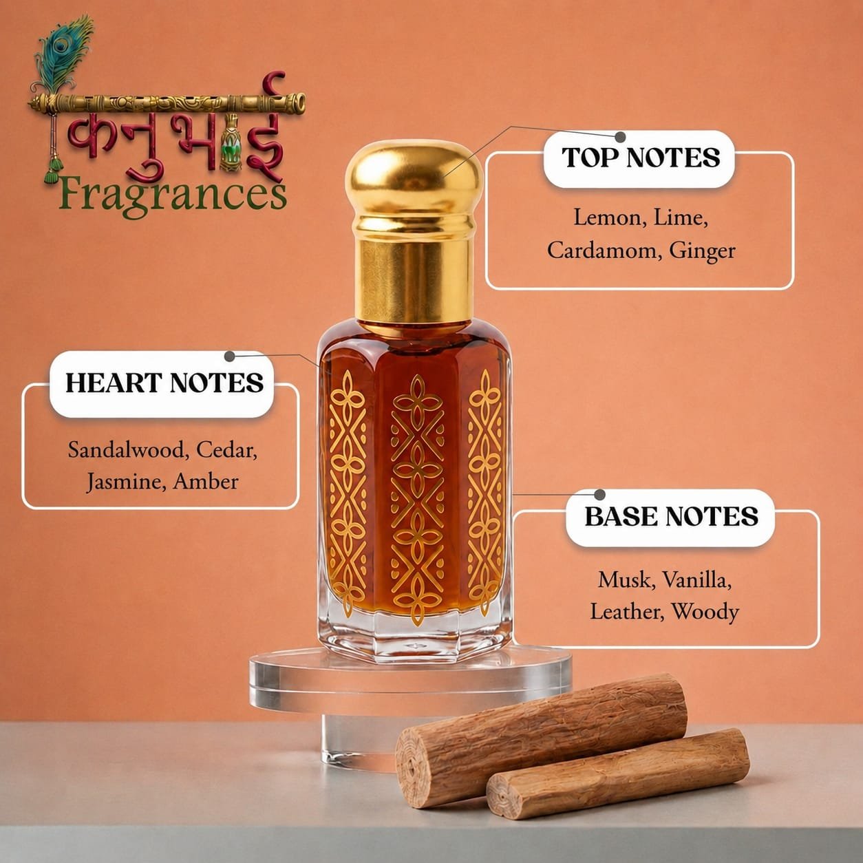 Kanu Bhai Premium Sandal Attar - Image 2